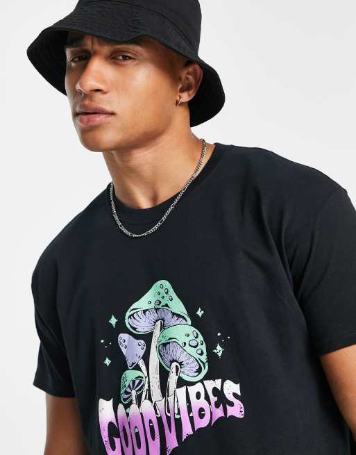 New Look - Oversized T-shirt met 'Good Vibes' print in zwart, 3 van 4