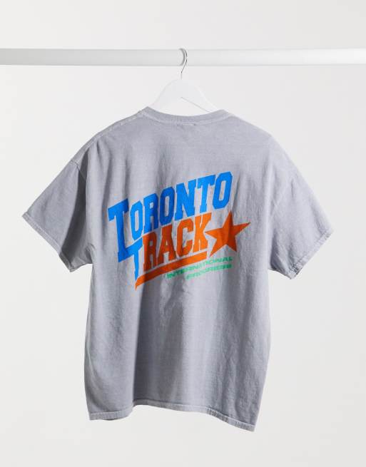 New Look - Oversized T-shirt met Toronto-print in grijs