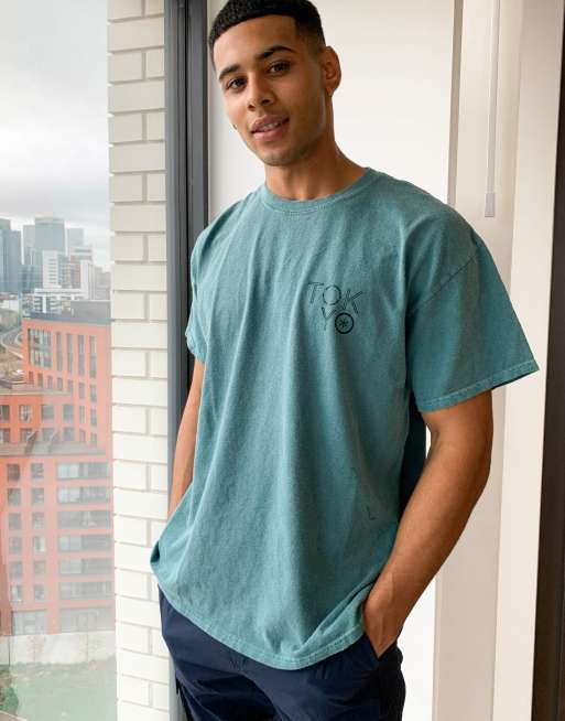 Olive Premium Heavyweight Faded Oversized T-shirt –, 40% OFF