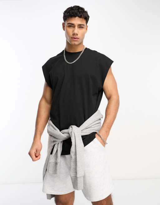 New Look oversized tank vest in black | ASOS