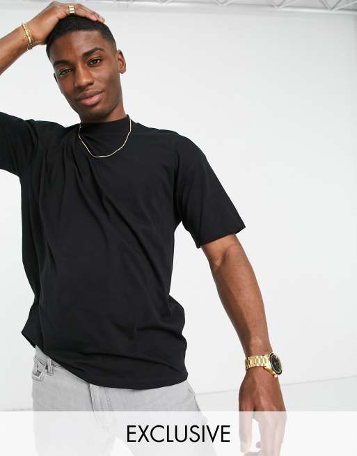 New Look oversized turtle neck t-shirt in black | ASOS