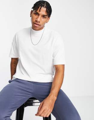 New Look oversized turtle neck t-shirt in white | ASOS