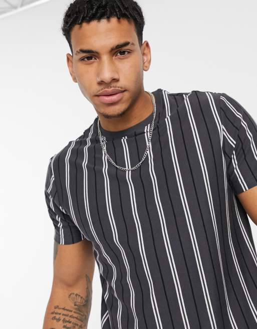 vertical striped t shirt