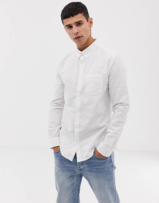 New Look oxford shirt in regular fit in white | ASOS