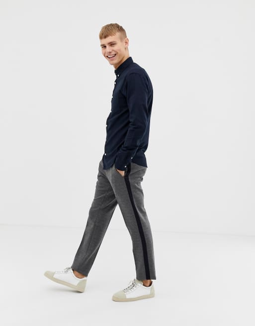 New Look oxford smart shirt in regular fit in navy, 4 of 4