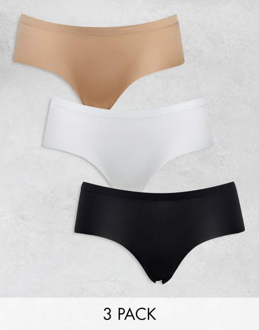 New Look - Pakke med 3 par usynlige trusser i forskellige farver