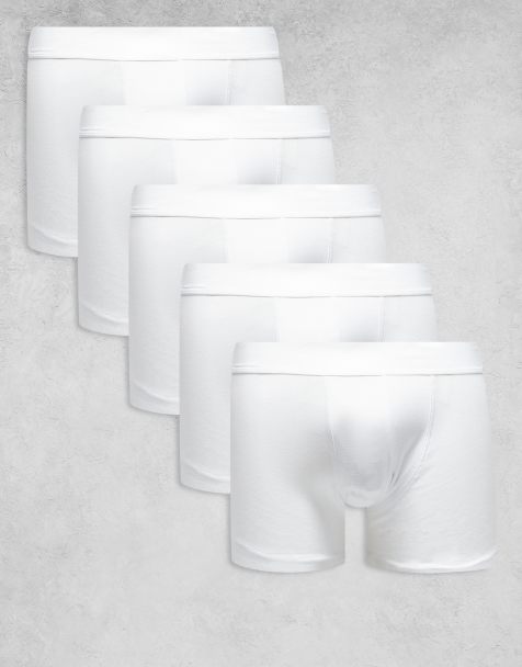 New Look - Pakke med 5 par hvide boksershorts - view 1