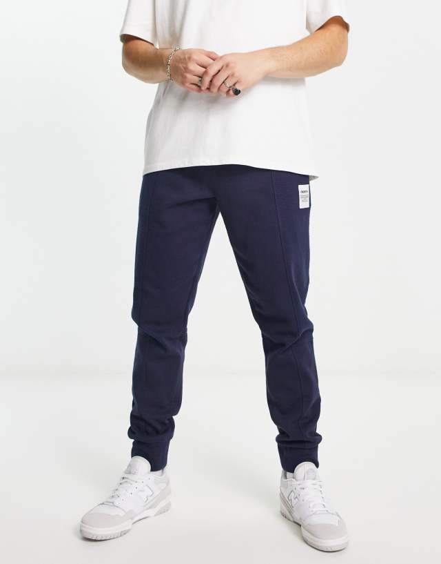 New Look paneled sweatpants in navy