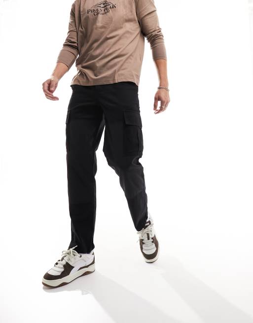 New Look panelled cargo pants in black, 4 of 5