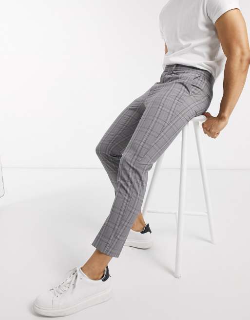 New Look - Pantalon à carreaux - Gris | ASOS