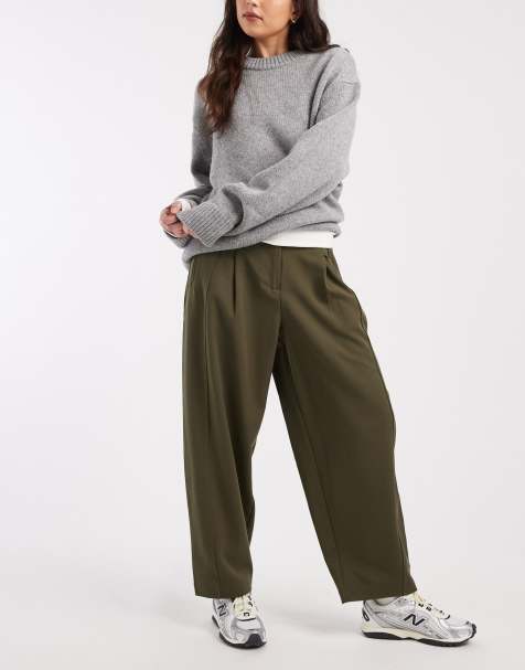 New Look - Pantalon à coupe large - Kaki - view 1