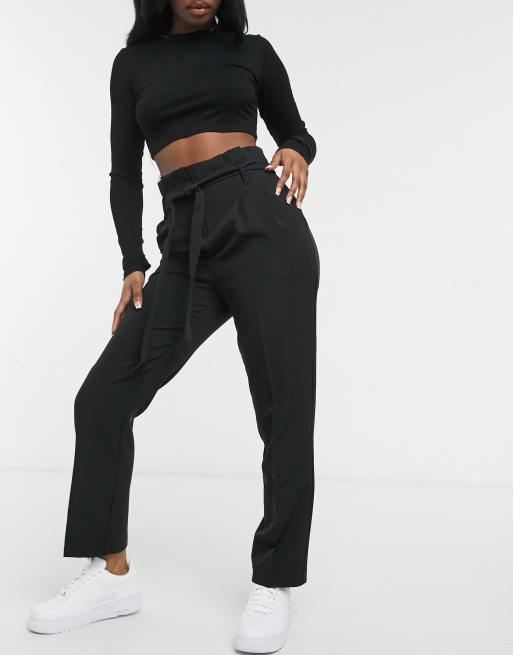 Look pantalon discount noir taille haute