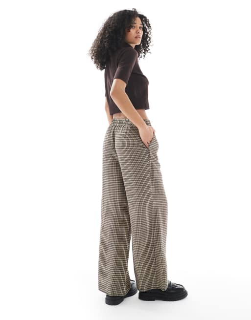 New Look - Pantalon ample à carreaux - Marron, 3 de 5