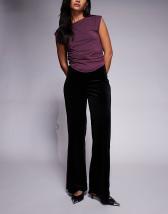 Pantalon évasé En Velours Rouge Miss Selfridge - Taille 8 - Années 2000 - Neuf Sans étiquettes