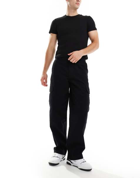New Look - Pantalon cargo en tissu ripstop - Noir - view 1
