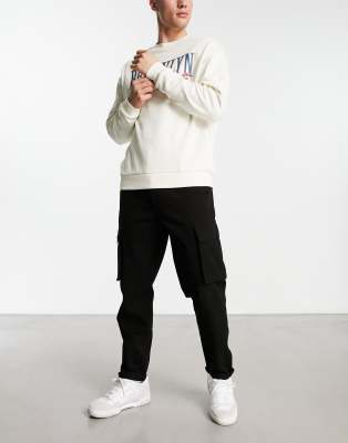 New Look - Pantalon cargo - Noir