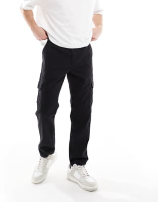 New Look - Pantalon cargo - Noir