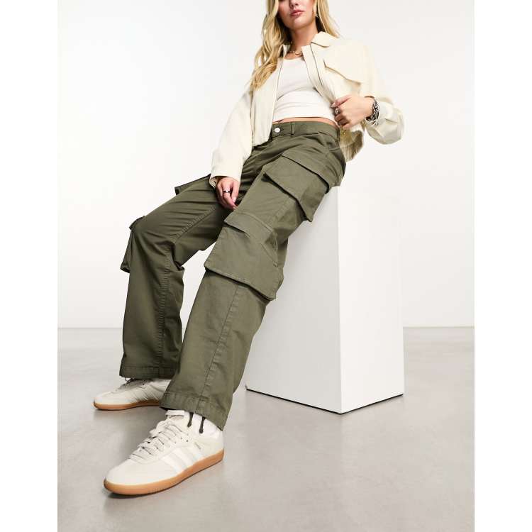 LCW Kids Pantalon Cargo Parachute Taille Élastiquée pour Filles