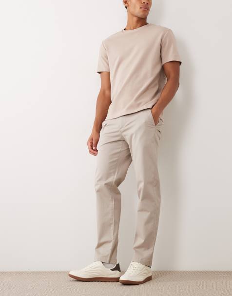 New Look - Pantalon chino coupe droite - Taupe - view 1