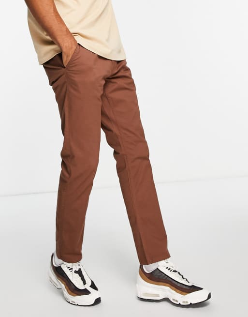 New Look - Pantalon chino slim - Marron