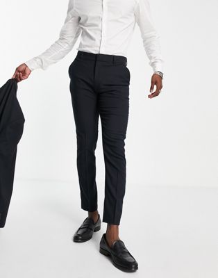 New Look skinny suit trouser in navy - ASOS Price Checker