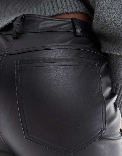 New Look - Pantalon droit en similicuir - Noir, 5 de 5