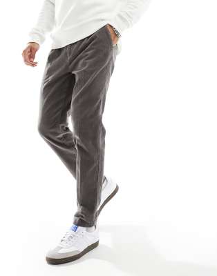 New Look - Pantalon en velours côtelé - Gris clair - view 1