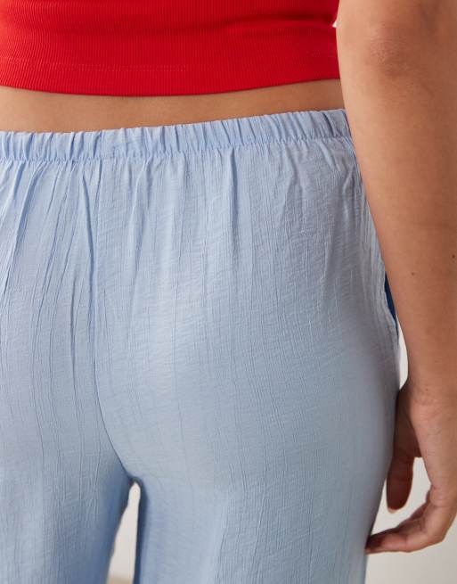 New Look - Pantalon large froissé - Bleu poudré, 5 de 5