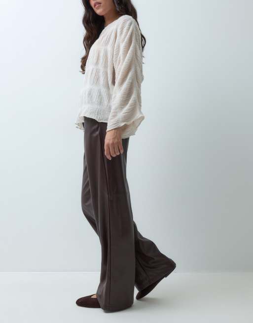 New Look pantalon large marron foncé, 2 de 5