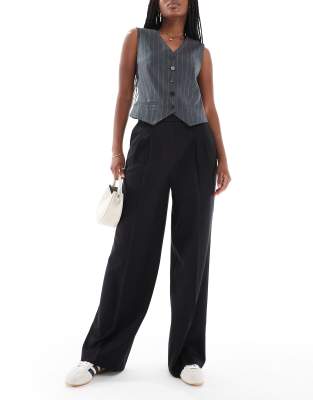 New Look - Pantalon large - Noir