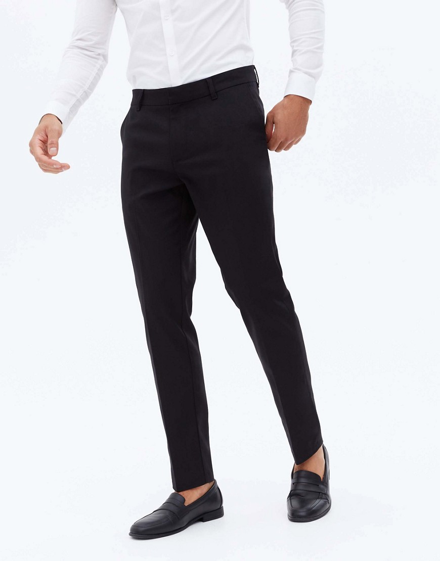 New Look - Pantalon slim habillé - Noir