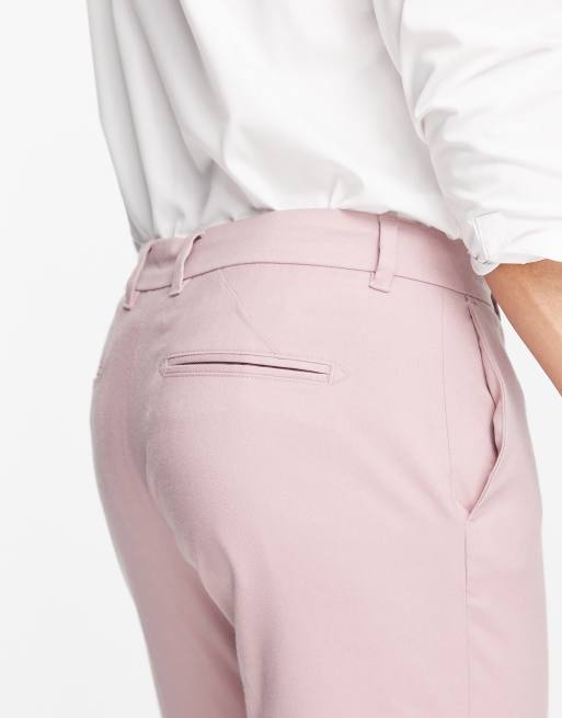 New Look - Pantalon slim habillé - Rose moyen