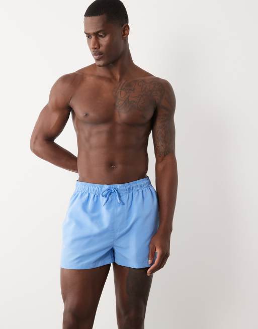 New Look - Pantaloncini da bagno taglio corto azzurri