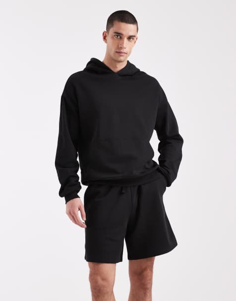 New Look - Pantaloncini felpati neri in coordinato - view 1