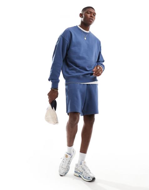 New Look - Pantaloncini in jersey blu indaco vintage in coordinato - view 1