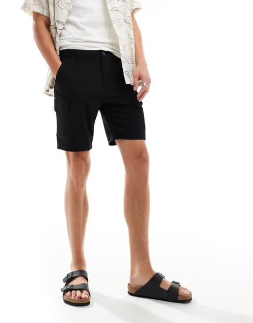 New Look - Pantaloncini neri in seersucker