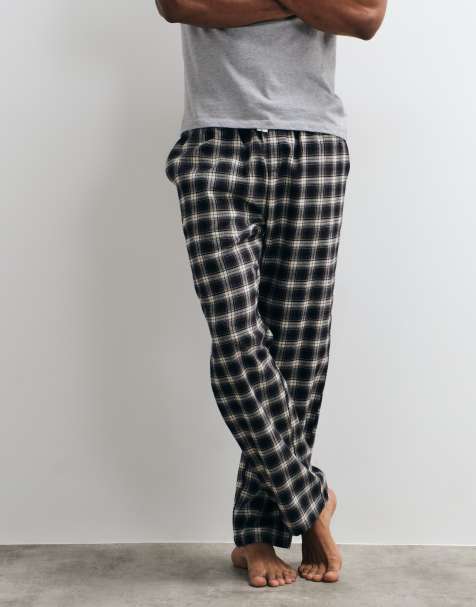 New Look pantalones de pijama a cuadros en negro - view 1