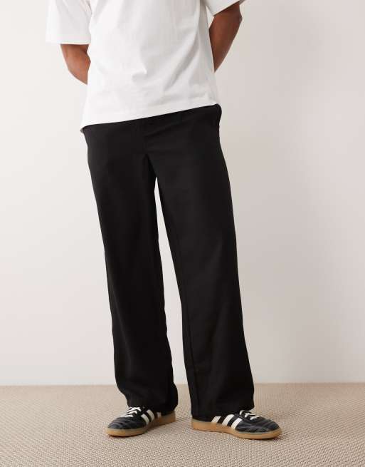 New Look - Pantalones negros de pernera ancha de tejido efecto lino (parte de un conjunto), 5 de 5