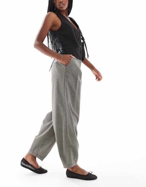 New Look - Pantaloni a cilindro neri a quadri, 2 di 5