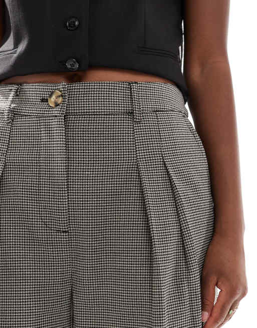 New Look - Pantaloni a cilindro neri a quadri, 4 di 5