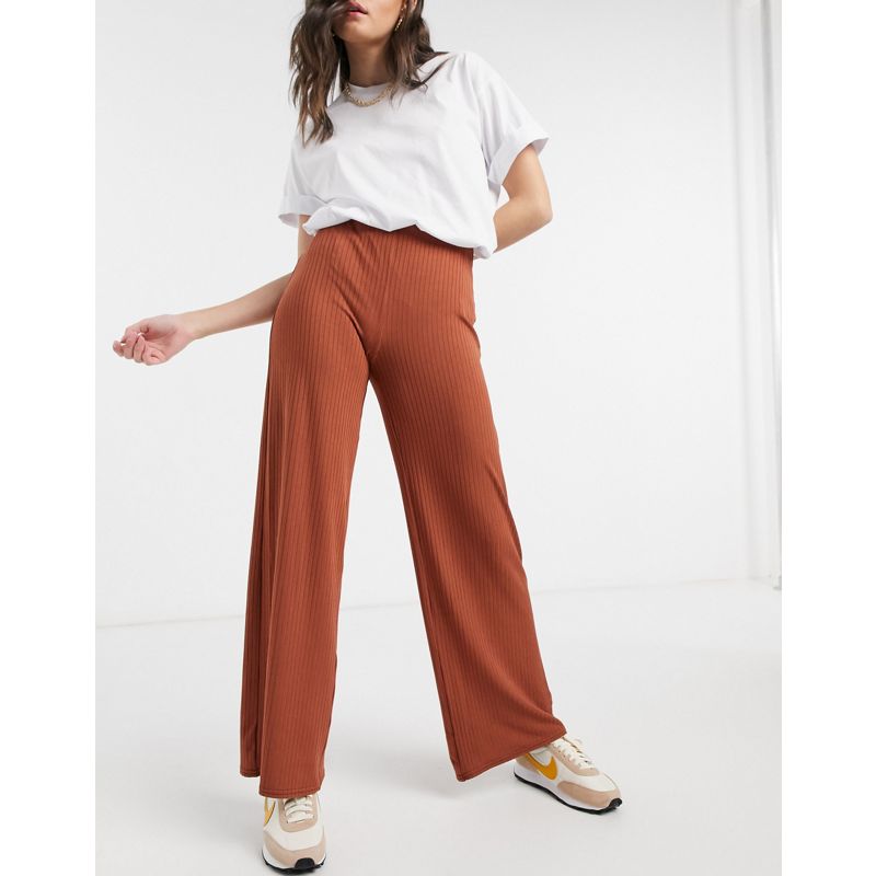 Pantaloni e leggings ETUWZ New Look - Pantaloni a coste color ruggine