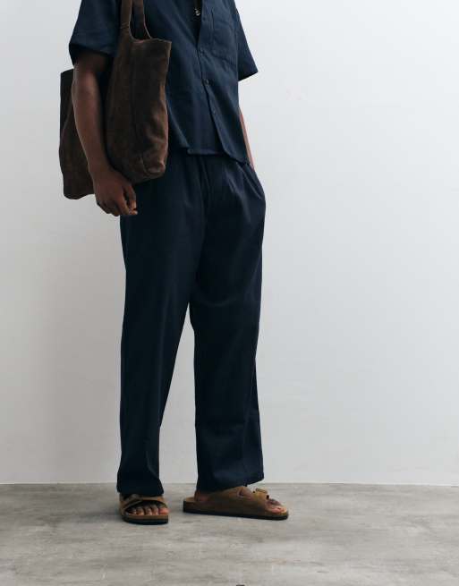 New Look - Pantaloni a fondo ampio blu navy in coordinato, 2 di 5