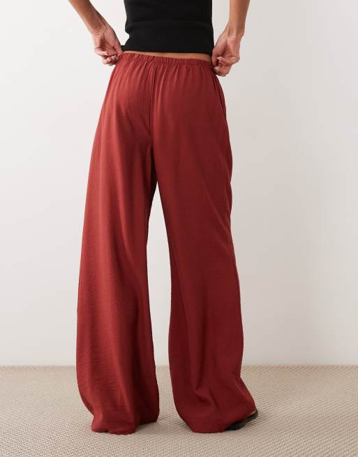 New Look - Pantaloni a fondo ampio color ruggine, 5 di 5