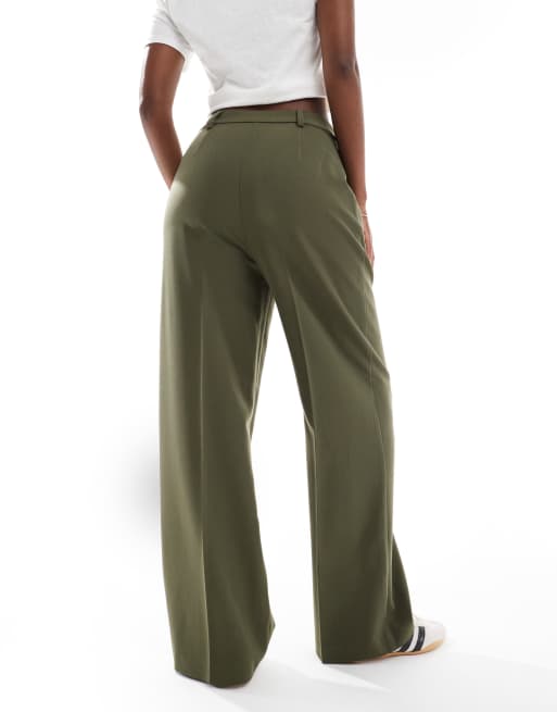 New Look - Pantaloni a fondo ampio kaki scuro, 3 di 5