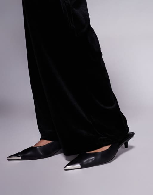 New Look - Pantaloni a fondo ampio neri in velluto, 5 di 5