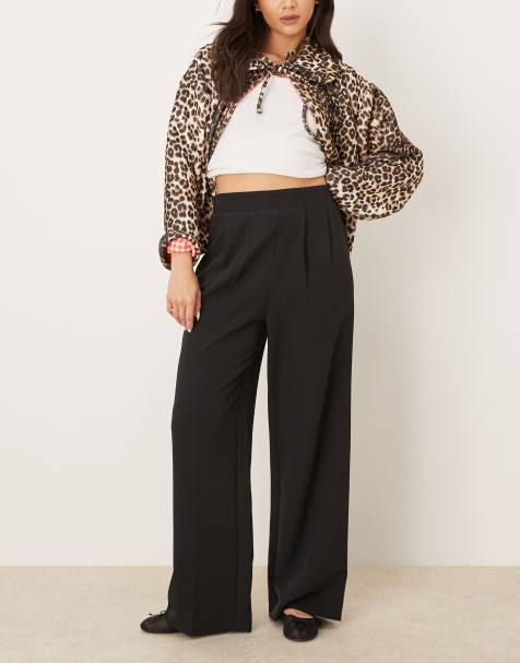 New Look - Pantaloni a fondo ampio neri - view 1