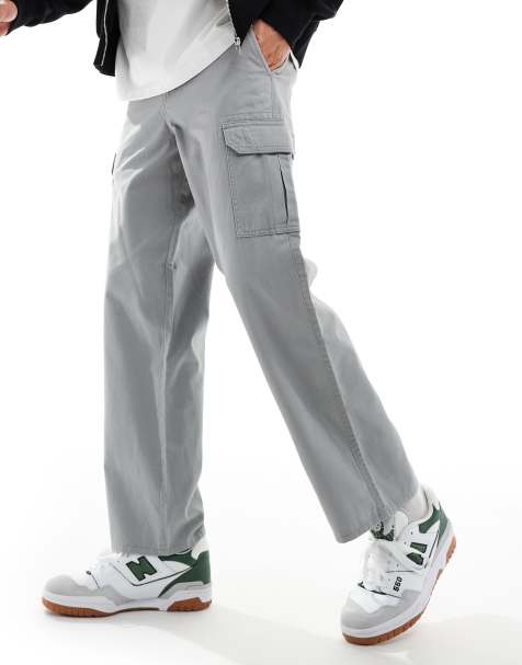 New Look - Pantaloni cargo comodi grigio pallido - view 1