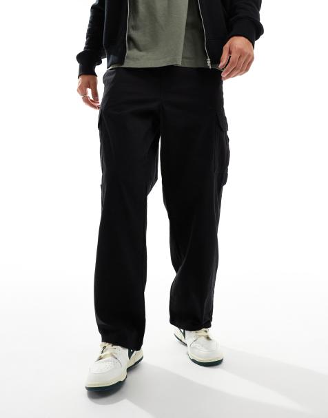 New Look - Pantaloni cargo comodi neri - view 1