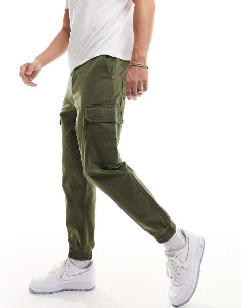 New Look - Pantaloni cargo kaki scuro - view 1