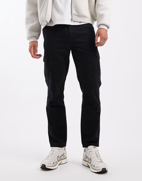 New Look - Pantaloni cargo nero slavato - view 1